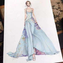 时装设计师 70张 手绘诠释华丽的礼服